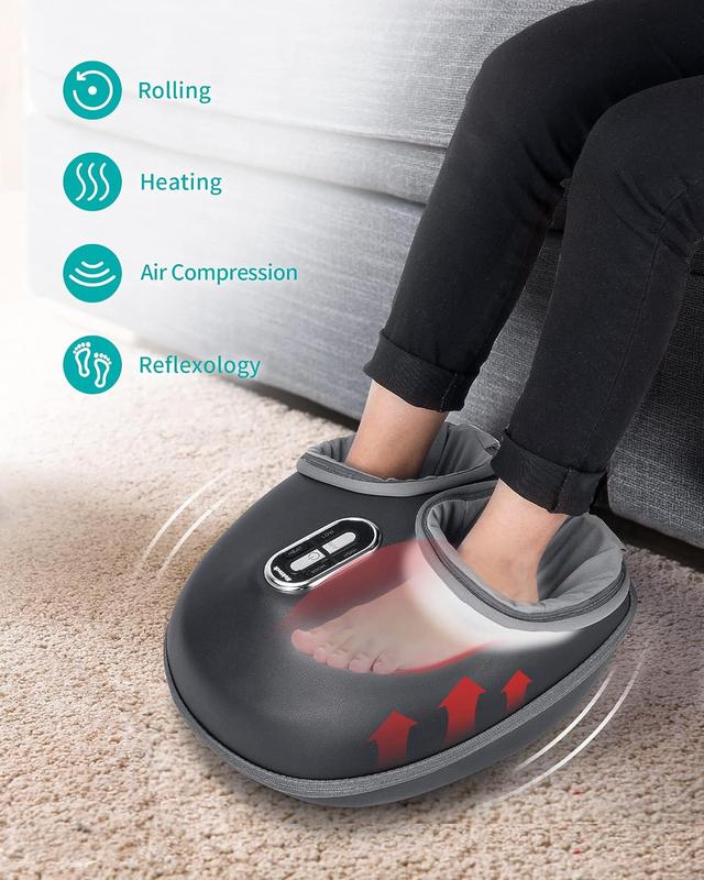 Shiatsu Foot Massager with Soothing Heat, Deep Kneading Therapy & Air Compression, Promotes Blood Circulation, Foot Comfort, Adjustable Settings for Sensitive Feet, Tiktokshopdeals Valentine Gifts
