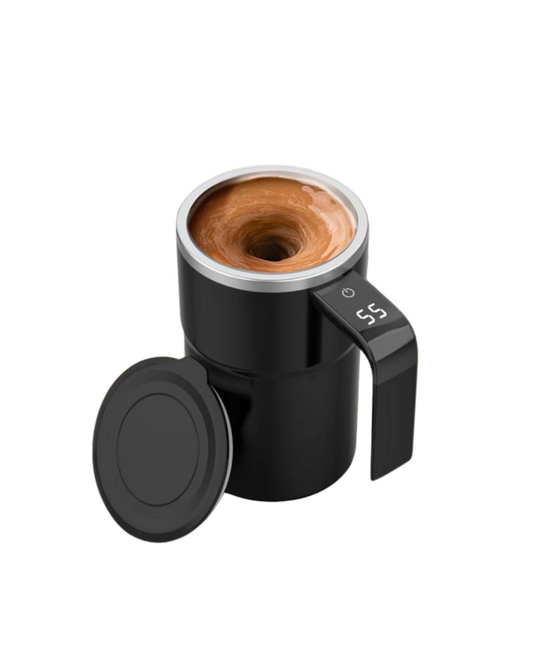 USB Rechargeable Self-Stirring Coffee Mug with Temperature Display